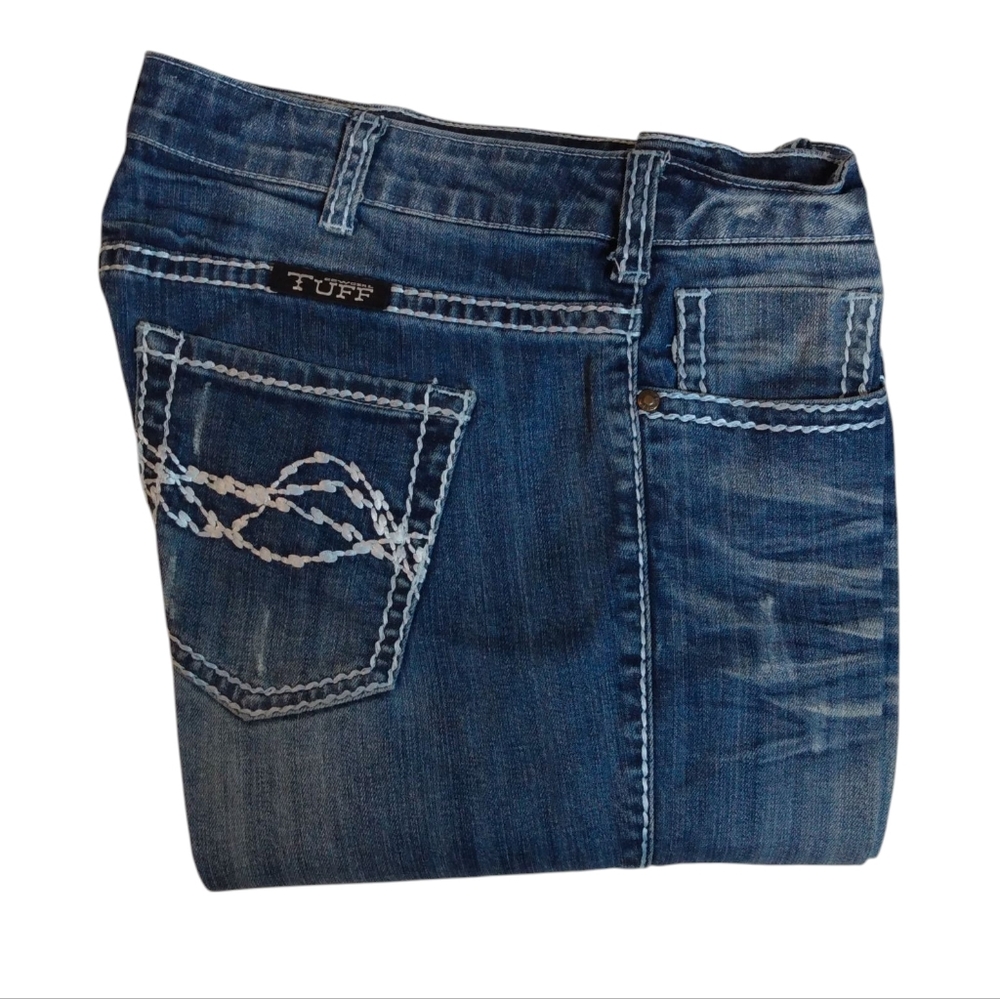 Cowgirl Tuff Co Edgy Denim Barbwire Back‎ Pocket Design Jeans 31/33 Women